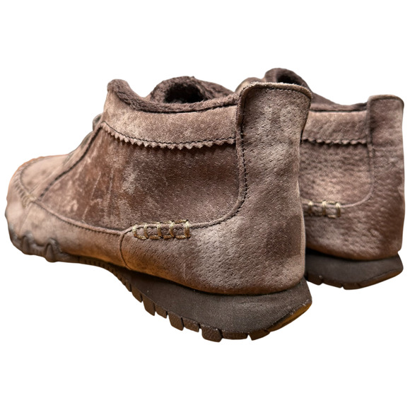 SKECHERS Bikers Lineage Women's 6 Moc Toe Chocolate Suede Chukka Lace Up Boot - Picture 6 of 15